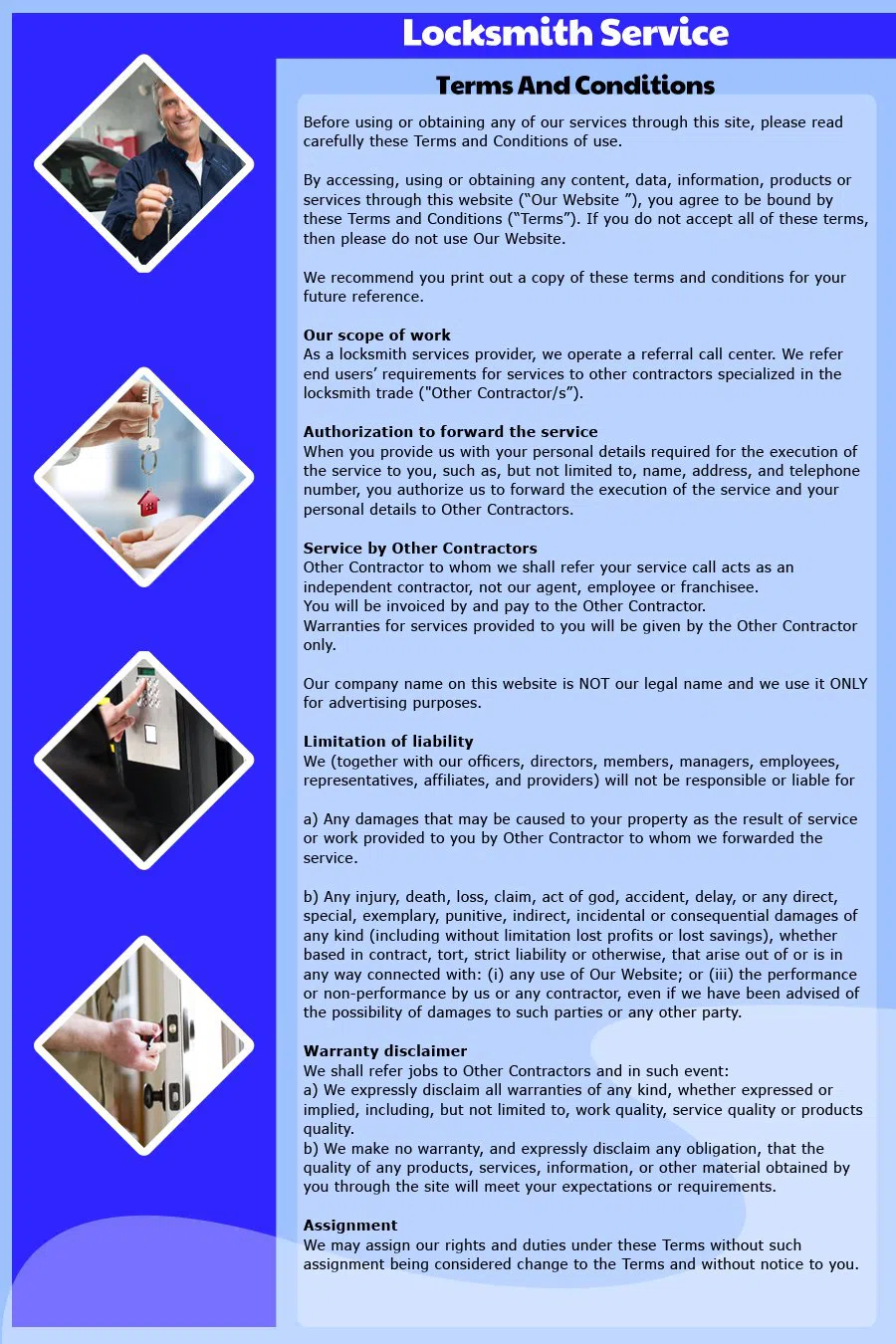 Capitol Pro Locksmith Services, Inc  Palo Alto, CA 650-713-3096 - TermsAndCondition-15